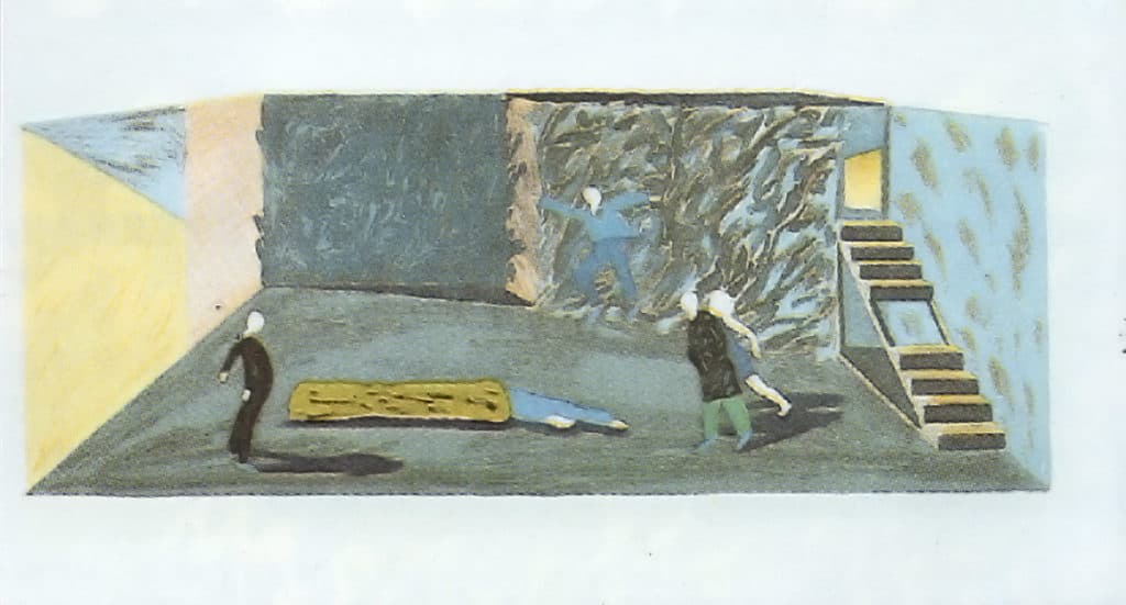 bozzetto per Cuori strappati 1983