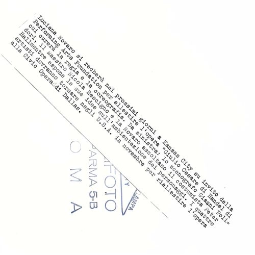 Foto con Luciana Novaro, Gianni Polidori, Nicola Rescigno e Peter Hall durante una sessione di lavoro dedicata all’opera Giulio Cesare