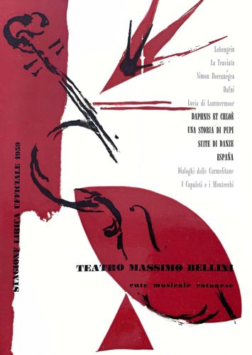 Programma di sala di España, Teatro Massimo Bellini di Catania, 1959