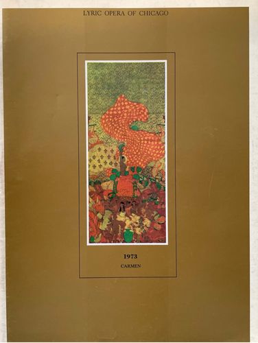 Programma di sala di Carmen, Lyric Opera of Chicago, 1973
