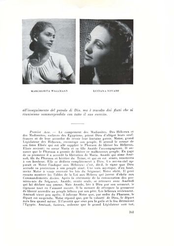 Programma di sala di Mosè, Teatro alla Scala, 1949-50