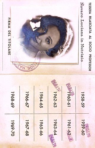 Tessera Associazione nazionale insegnanti di danza