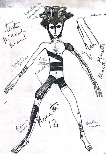 Figurino per uno dei costumi di Aida