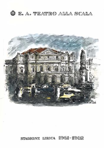 Programma di sala dei balletti Lo zar si fa fotografare e Histoire du soldat, Teatro alla Scala, 1962