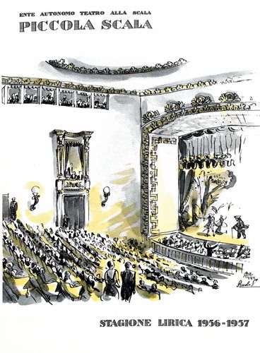 Programma di sala del balletto Il vagabondo azzurro, Teatro alla Scala, 1956-57