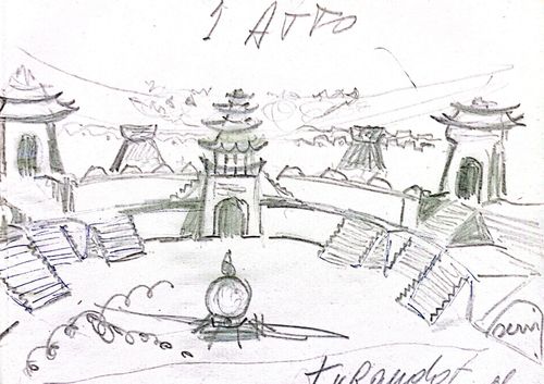 Bozzetto per Turandot, Arena di Verona