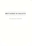 Programma di sala della serata Spettacolo di balletti con Spirituals per orchestra, Les demoiselles de la nuit e Il buffone, Teatro alla Scala, 14 dicembre 1963